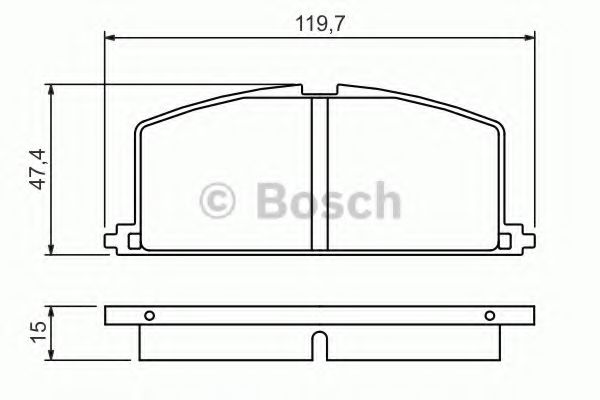 0986468701 BOSCH Колодки тормозные TOYOTA CAMRYCARINACOROLLA 83-92 передние