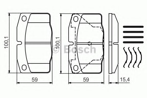 0986469390 BOSCH Колодки тормозные OPEL KADETT EDAEWOO NEXIA 8v R13 передние