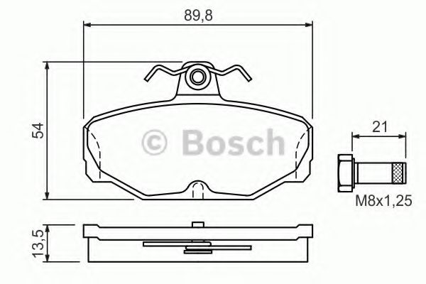 0986469810 BOSCH Колодки тормозные FORD SCORPIOO 1.8-2.9 85-98SIERRA 1.6-2.9 87-93 задние