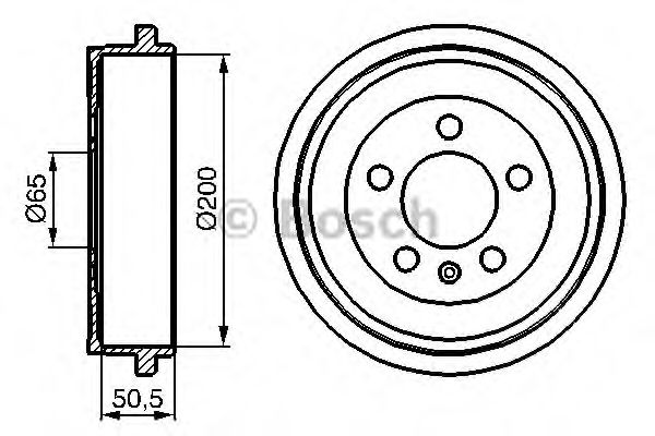 0986477133 BOSCH тормозной барабан