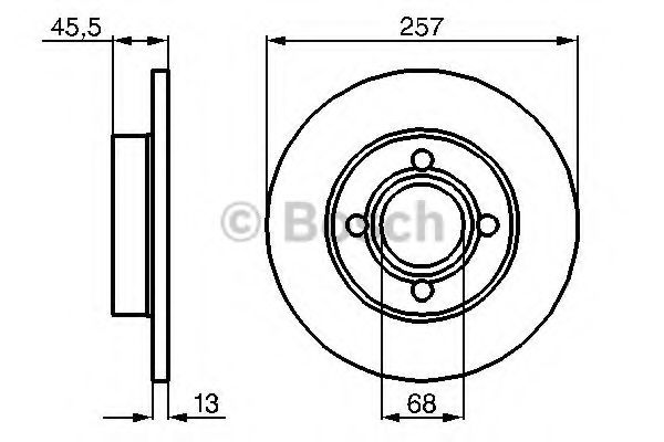 0986478016 BOSCH Тормозной диск