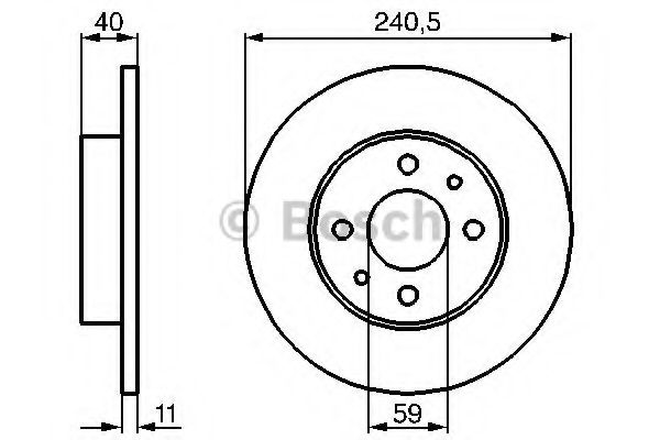 0986478342 BOSCH Тормозной диск