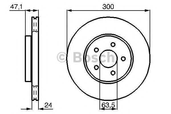 0986478718 BOSCH Тормозной диск