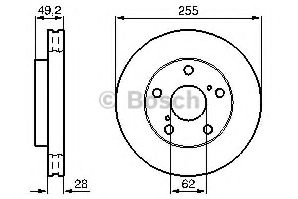 0986478726 BOSCH Диск тормозной