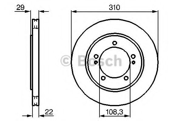 0986478839 BOSCH Диск торм.пер.вент.VITARA 98- (DF4156)