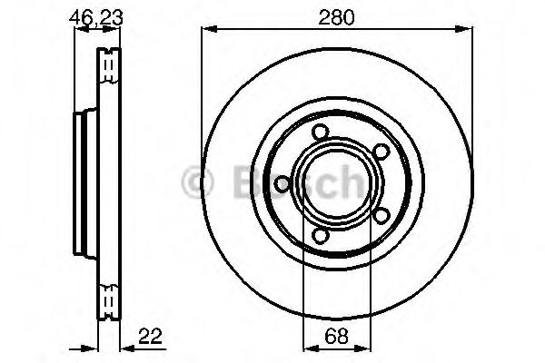 0986478869 BOSCH ДИСК ТОРМОЗНОЙ перед