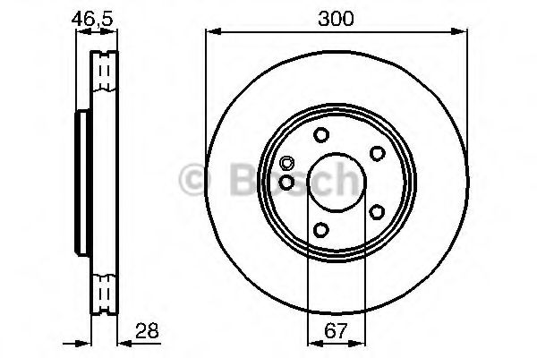 0986478876 BOSCH Диск тормозной передний