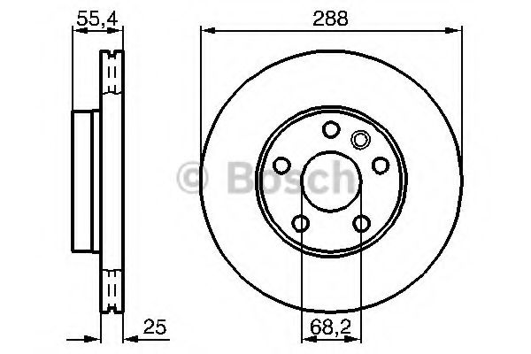 0986478893 BOSCH Диск тормозной передний