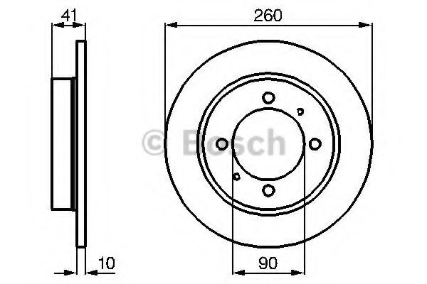 0986478898 BOSCH Диск тормозной MITSUBISHI CARISMA 95>3 R14VOLVO S4V4 95>3 задний