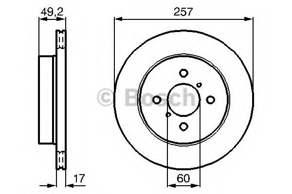 0986478984 BOSCH Тормозной диск передний 