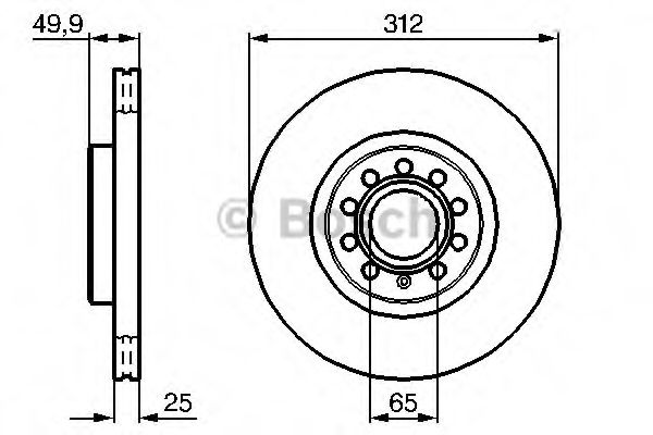 0986479058 BOSCH Диск тормозной передний