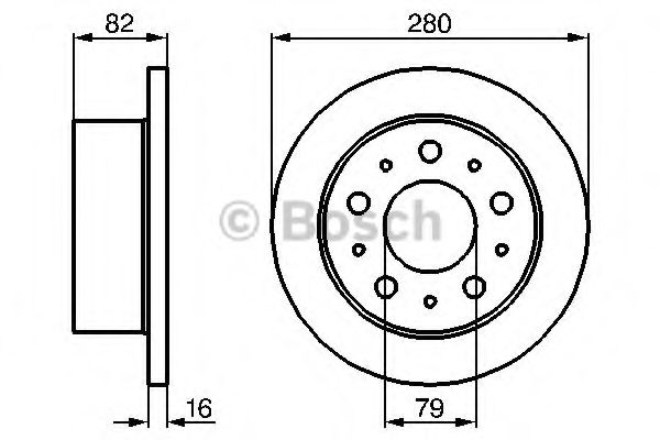 0986479066 BOSCH Тормозной диск задн citroen jumper, fiat ducato 1,9td-2