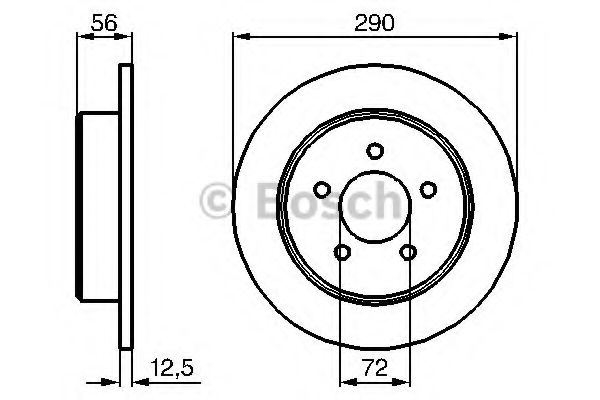 0986479102 BOSCH Тормозной диск