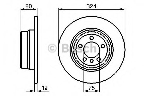 0986479167 BOSCH диск торм. зад. bmw x5 3.04.43.0d 00>