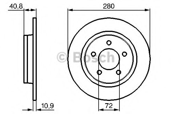 0986479181 BOSCH Диск тормозной