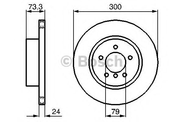 0986479216 BOSCH Диск тормозной