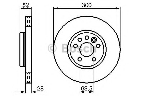 0986479261 BOSCH Диск торм.пер. FORDVOLVO