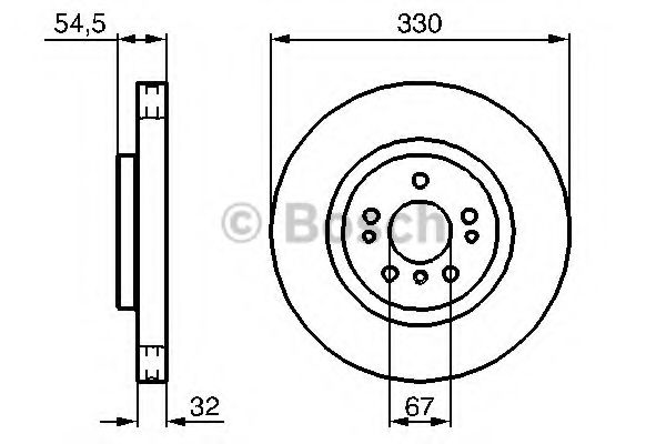 0986479269 BOSCH Диск тормозной MB W164/W251 05- перед.вент.