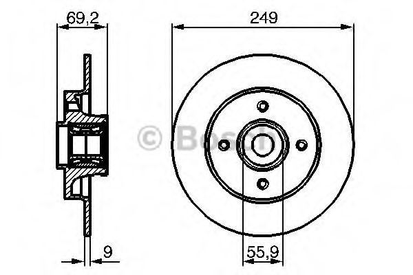 0986479275 BOSCH Тормозной диск