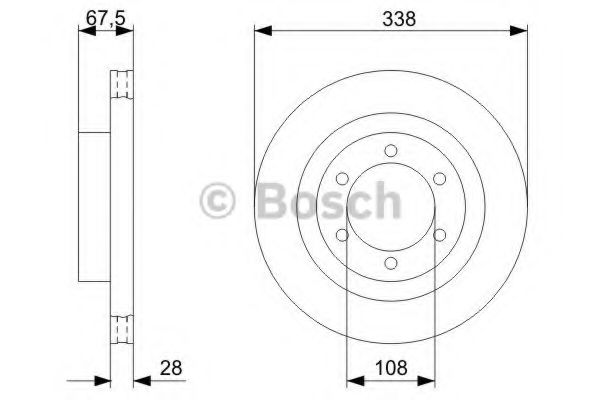 0986479304 BOSCH Диск тормозной пер