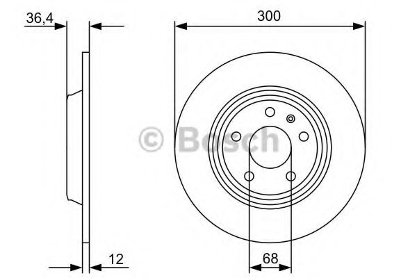 0986479382 BOSCH Диск тормозной зад