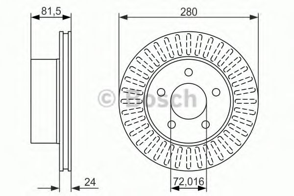 0986479386 BOSCH диск тормозной передн jeep: cherokee (xj) 2.1 td2