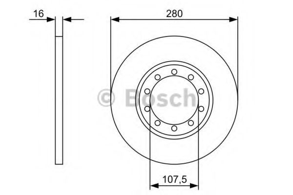 0986479390 BOSCH Диск тормозной FORD TRANSIT 06- задн.