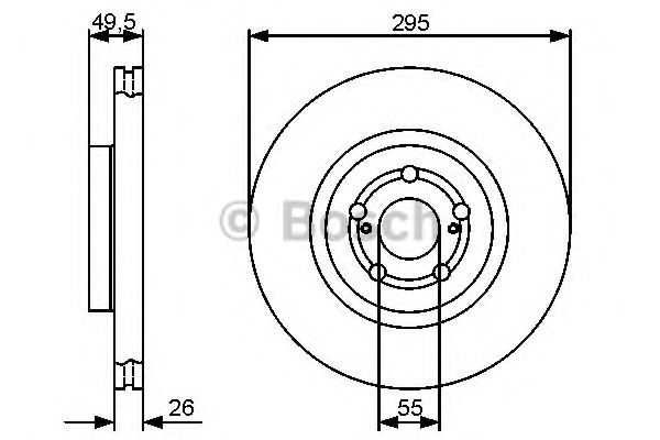 0986479423 BOSCH Диск тормозной пер.