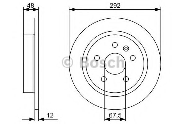 0986479513 BOSCH Диск торм.зад.INSIGNIA 8- (R16)