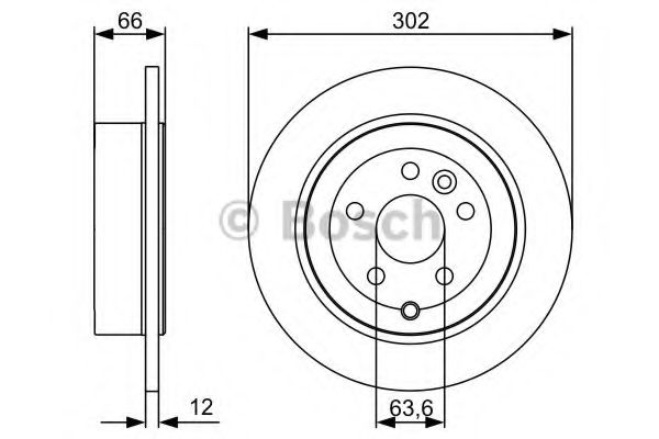 0986479518 BOSCH Диск тормозной задний