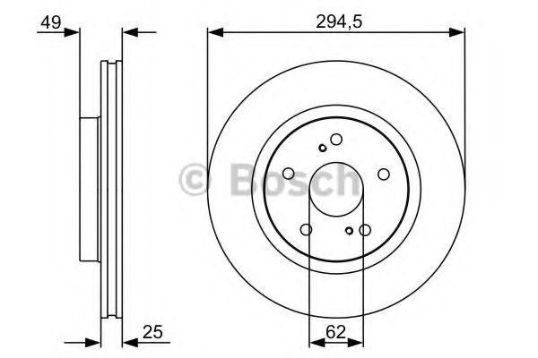 0986479559 BOSCH Диск торм.пер. SUZUKI CRAND VITARA 2.43.2 9-