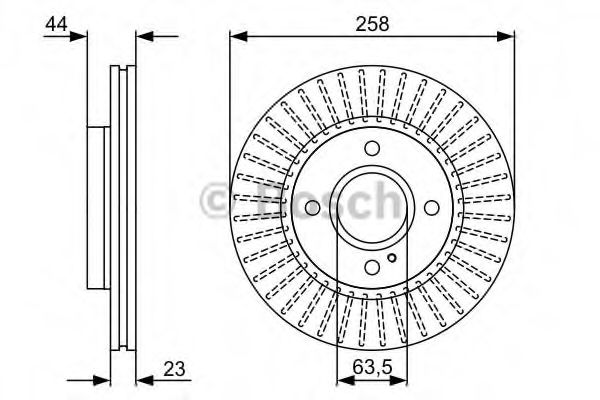 0986479566 BOSCH тормозной диск передний