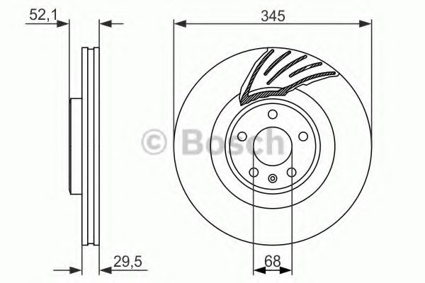 0986479590 BOSCH Диск тормозной передний