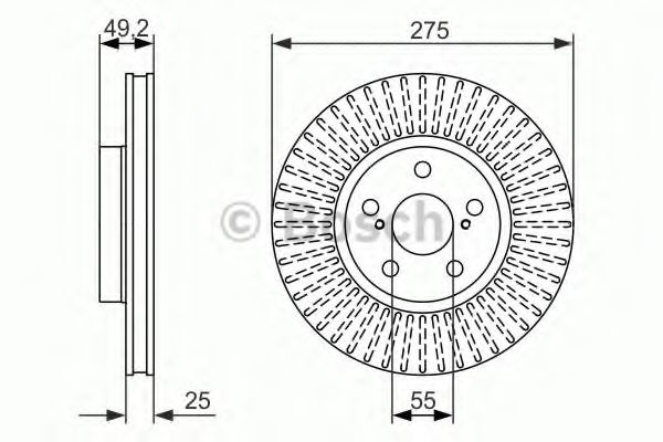 0986479619 BOSCH Тормозной диск