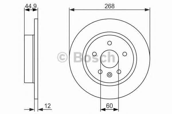 0986479645 BOSCH Тормозной диск