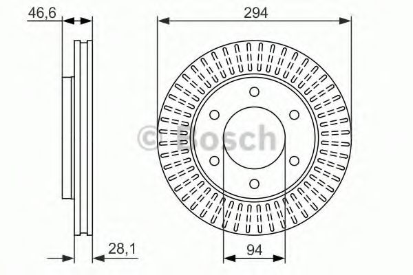 0986479704 BOSCH Тормозной диск