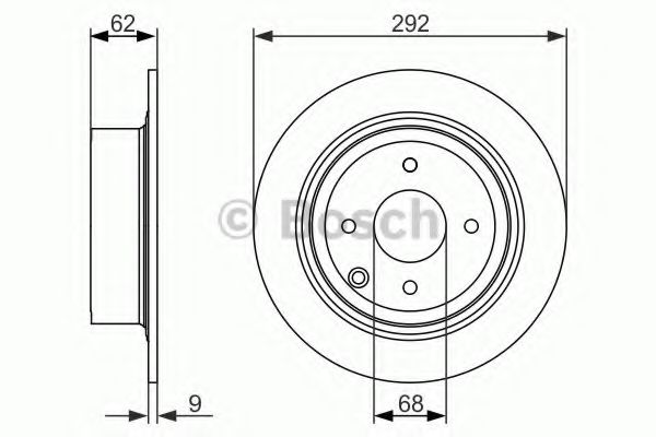 0986479742 BOSCH Диск тормозной NISSAN TIIDA 06- задн.