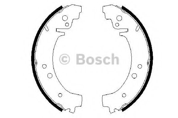 0986487217 BOSCH Тормозные барабанные колодки