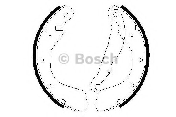 0986487264 BOSCH колодки барабанные opel astraf 1.4-1.8 <98vectraa 1.4-1.8 <95