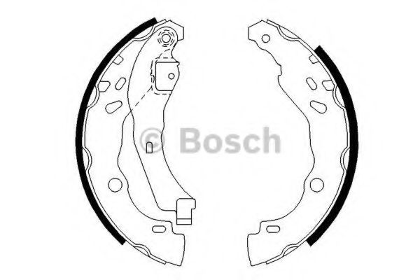 0986487627 BOSCH Колодки тормозные барабанные RENAULT LOGANCLIO (23,2x39) торм.система BOSCH