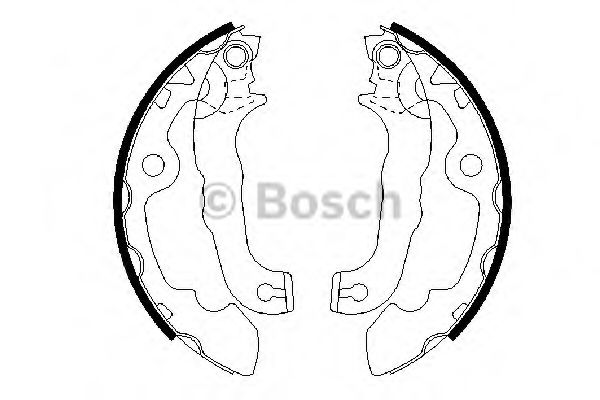 0986487633 BOSCH Колодки тормозные барабанные FORD FOCUS 1.4-2. 98-