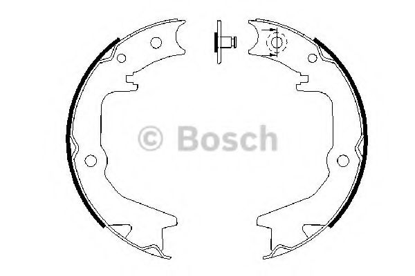 0986487685 BOSCH Комплект тормозных колодок, стояночная тормозная с