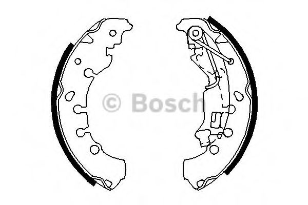 0986487702 BOSCH Колодки тормозные OPEL CORSA D 06- бараб.