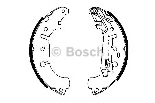 0986487703 BOSCH Колодки торм.бар.FIAT GRANDE PUNTO 1.3D1.4 5-OPEL CORSA D 6- (228x4)