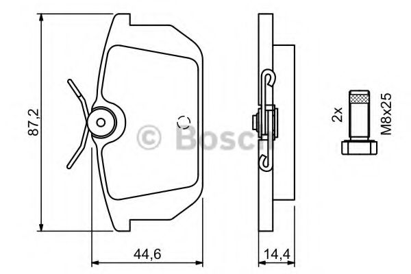 0986491030 BOSCH колодки тормозные дисковые alfa romeo: 145 (930) 1