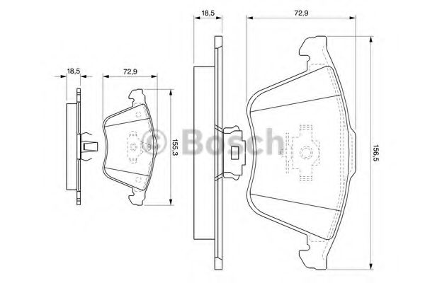 0986494077 BOSCH Колодки тормозные VOLVO S4V5 1.6-2.5 4- передние