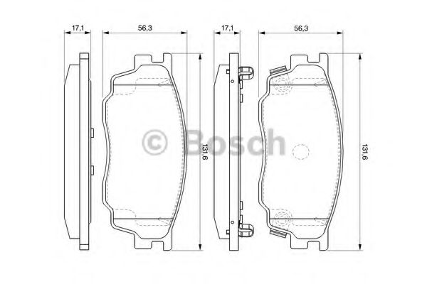 0986494078 BOSCH Колодки дисковые