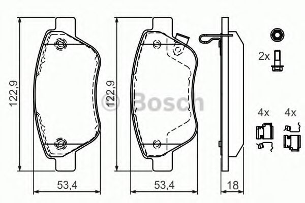 0986494092 BOSCH Колодки тормозные OPEL CORSA D 06- передние