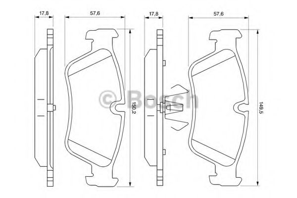 0986494096 BOSCH Колодки тормозные BMW 1(E81)/3(E90) 04- перед.