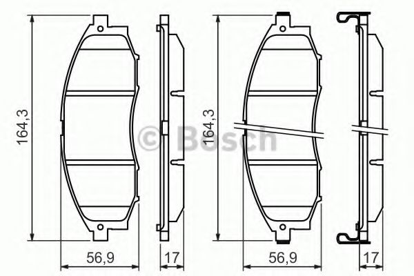 0986494152 BOSCH Тормозные колодки